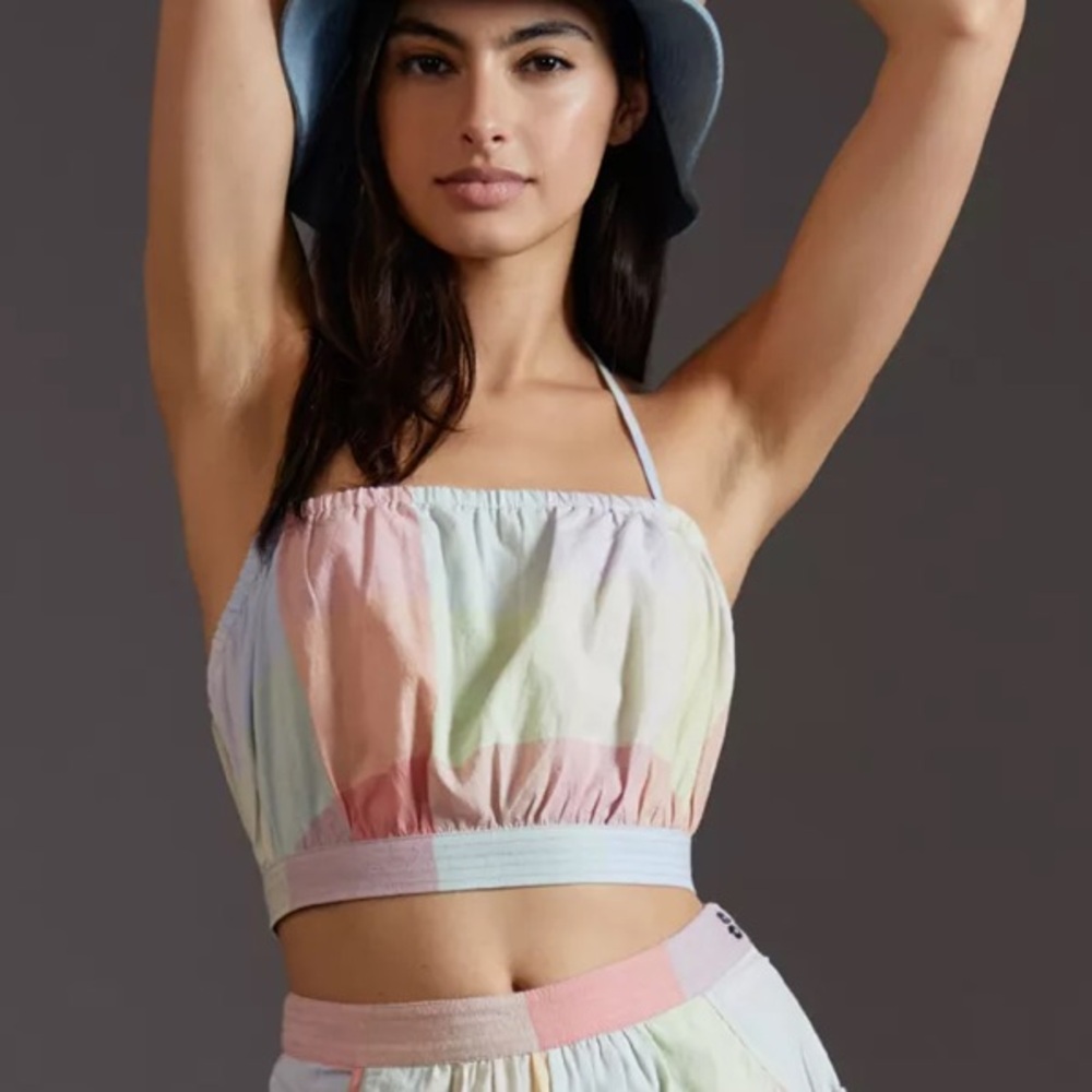 Anthropologie Halter Top Linen